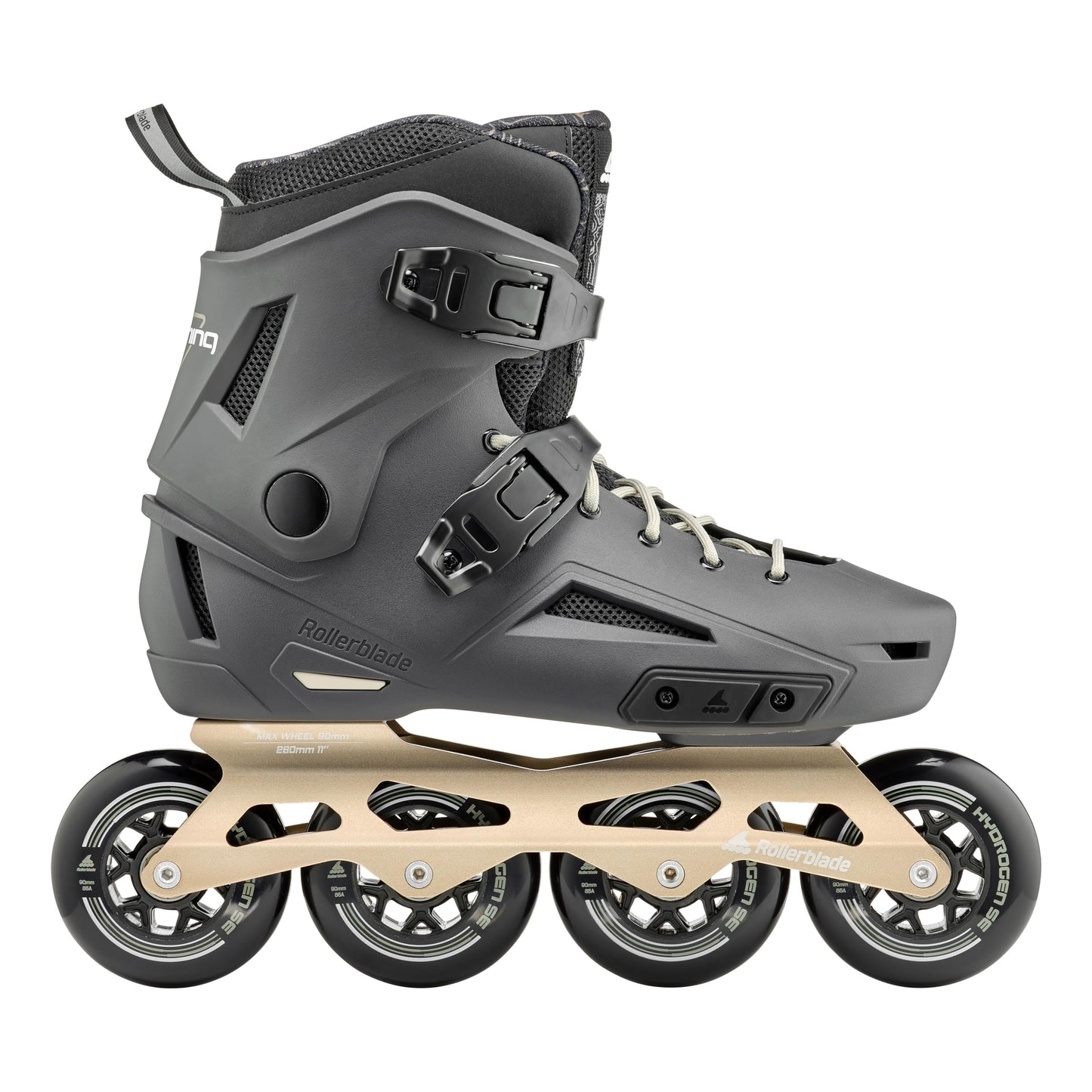Rollerblade Lightning 90 Men's Urban Inline Skate, Anthracite and Taupe