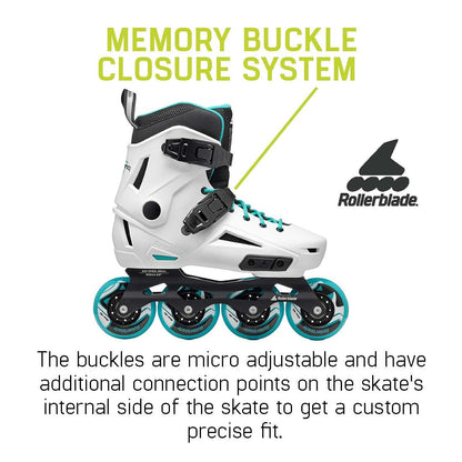 Rollerblade Lightning Women's Urban Inline Skate, White and Aqua
