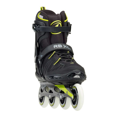 Rollerblade RB XL Men's Adult Fitness Inline Skate, Black and Lime, High Performance Inline Skates