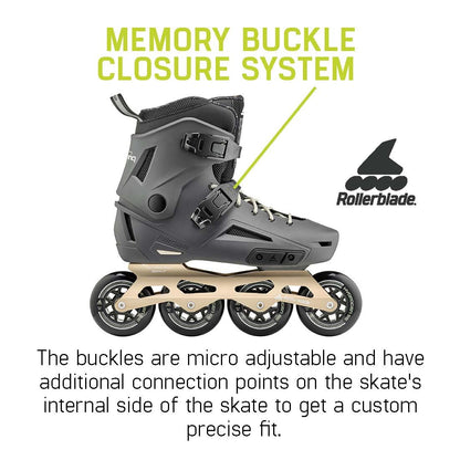 Rollerblade Lightning 90 Men's Urban Inline Skate, Anthracite and Taupe