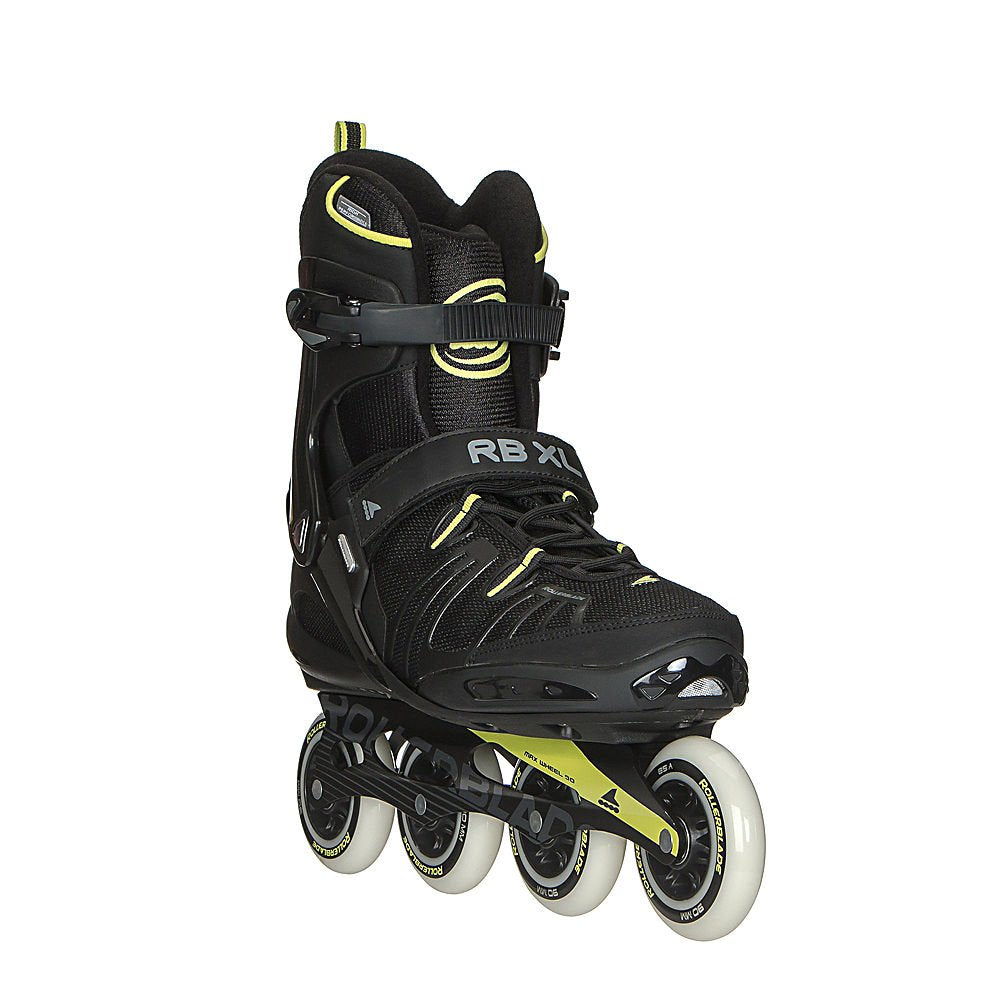 Rollerblade RB XL Men's Adult Fitness Inline Skate, Black and Lime, High Performance Inline Skates