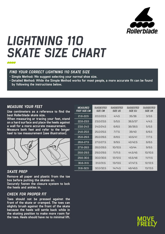 Rollerblade Lightning 110 Unisex Adult Urban Inline Skate, White and Black