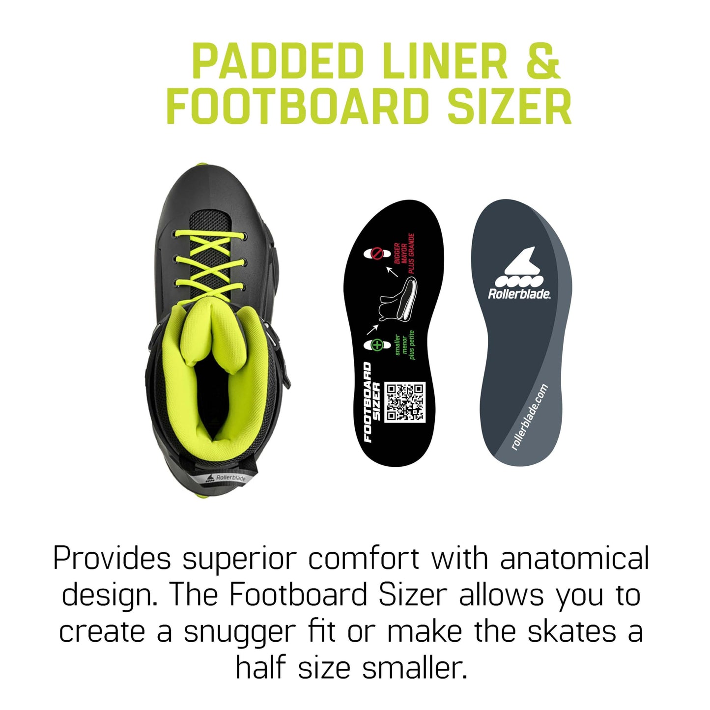 Rollerblade Lightning Men's Urban Inline Skate, Black and Lime