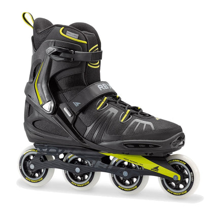 Rollerblade RB XL Men's Adult Fitness Inline Skate, Black and Lime, High Performance Inline Skates