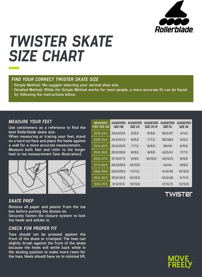 Rollerblade Twister 110 Unisex Adult Fitness Inline Skate, Black/Red, Urban Performance Inline Skates