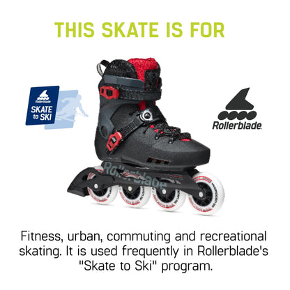 Rollerblade Maxxum Xt Skates, Color: Black/Red (07371500741)