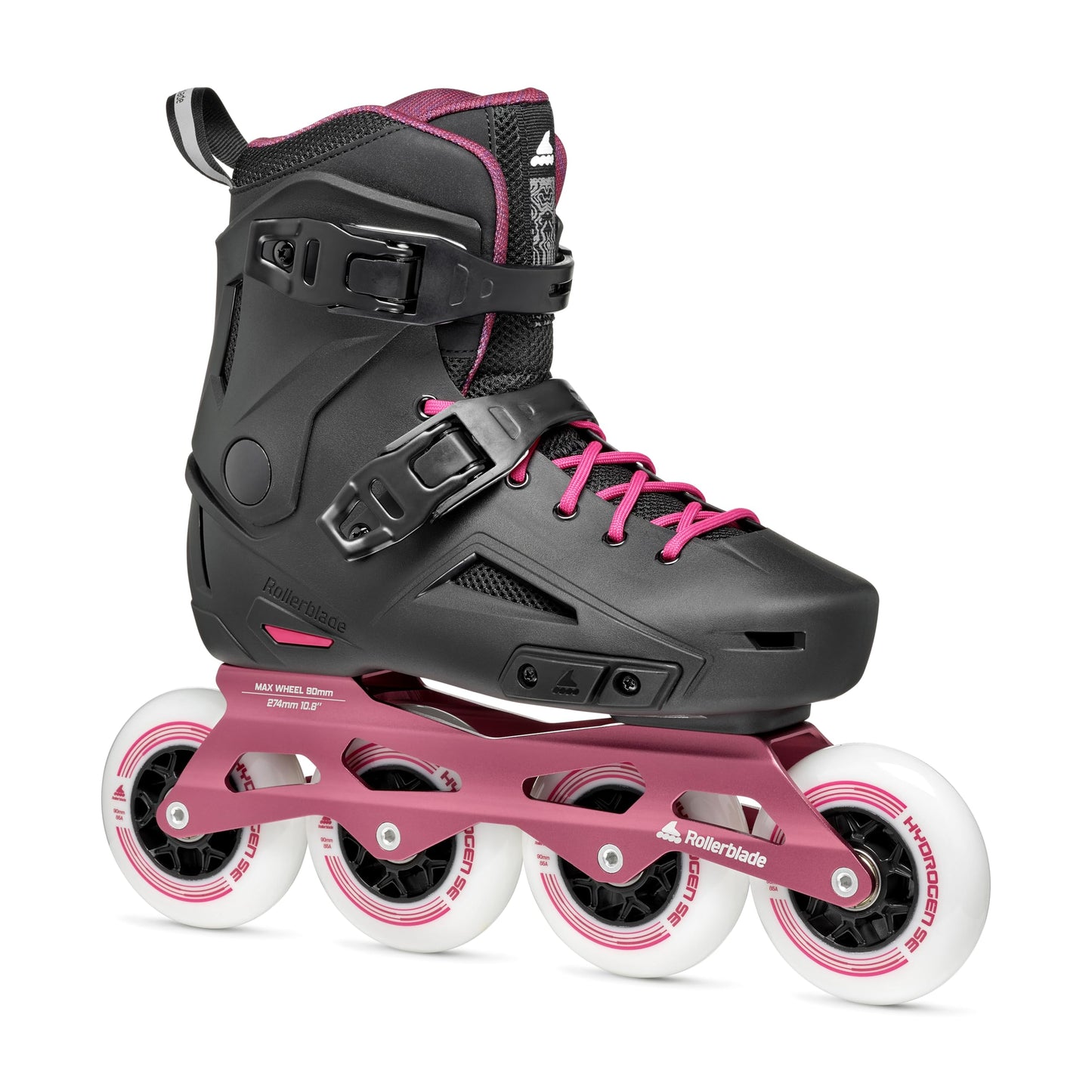 Rollerblade Lightning 90 Women's Urban Inline Skate, Black and Sangria