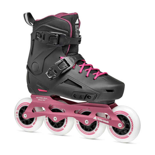 Rollerblade Lightning 90 Women's Urban Inline Skate, Black and Sangria