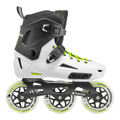 Rollerblade Lightning 110 Unisex Adult Urban Inline Skate, White and Black
