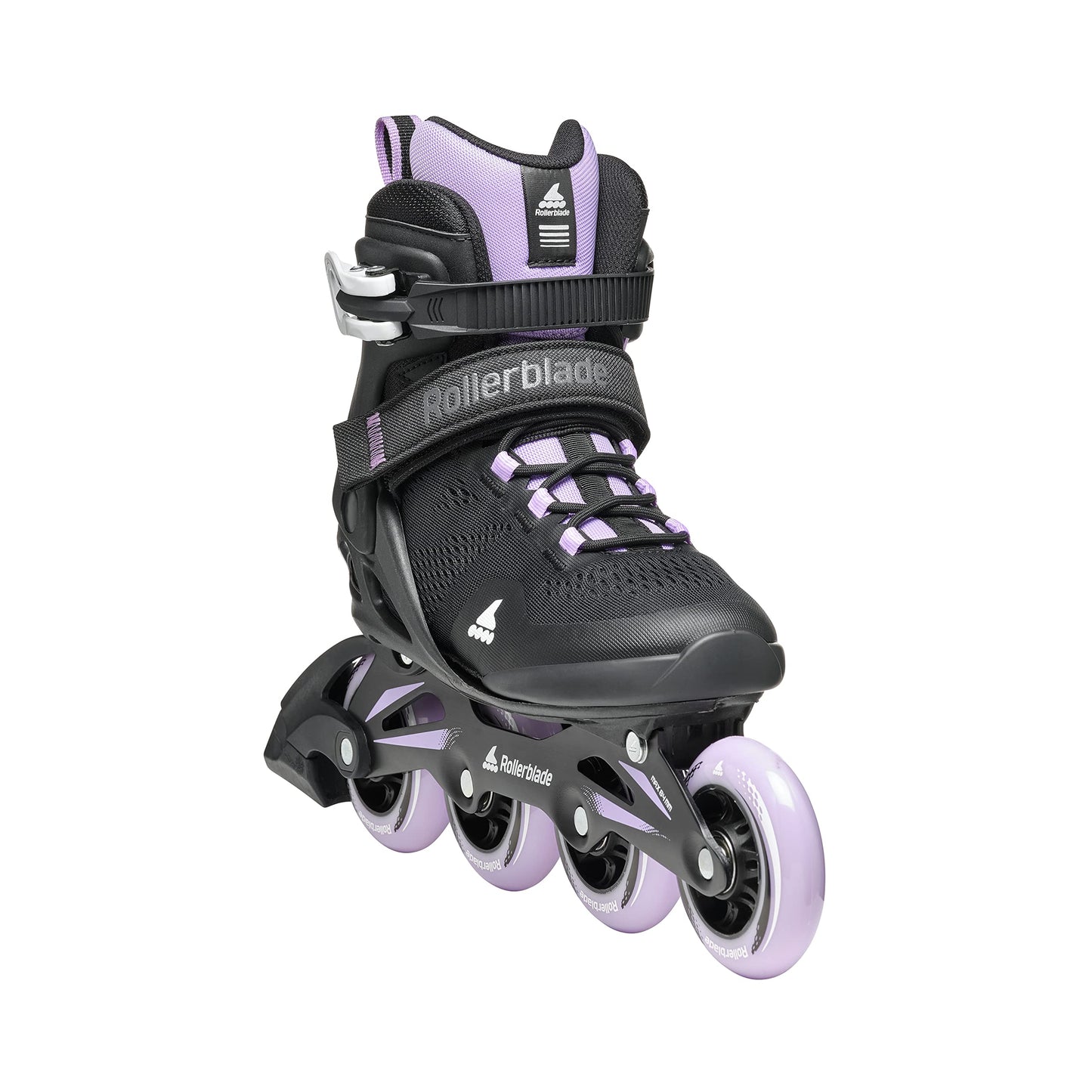 Rollerblade Macroblade 84 Women's Adult Fitness Inline Skate, Black & Lavender, Performance Inline Skates