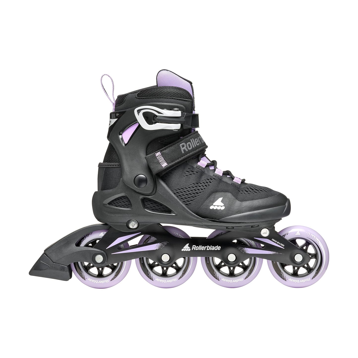 Rollerblade Macroblade 84 Women's Adult Fitness Inline Skate, Black & Lavender, Performance Inline Skates