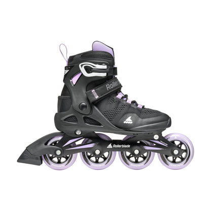 Rollerblade Macroblade 84 Women's Adult Fitness Inline Skate, Black & Lavender, Performance Inline Skates