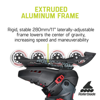 Rollerblade Maxxum Xt Skates, Color: Black/Red (07371500741)