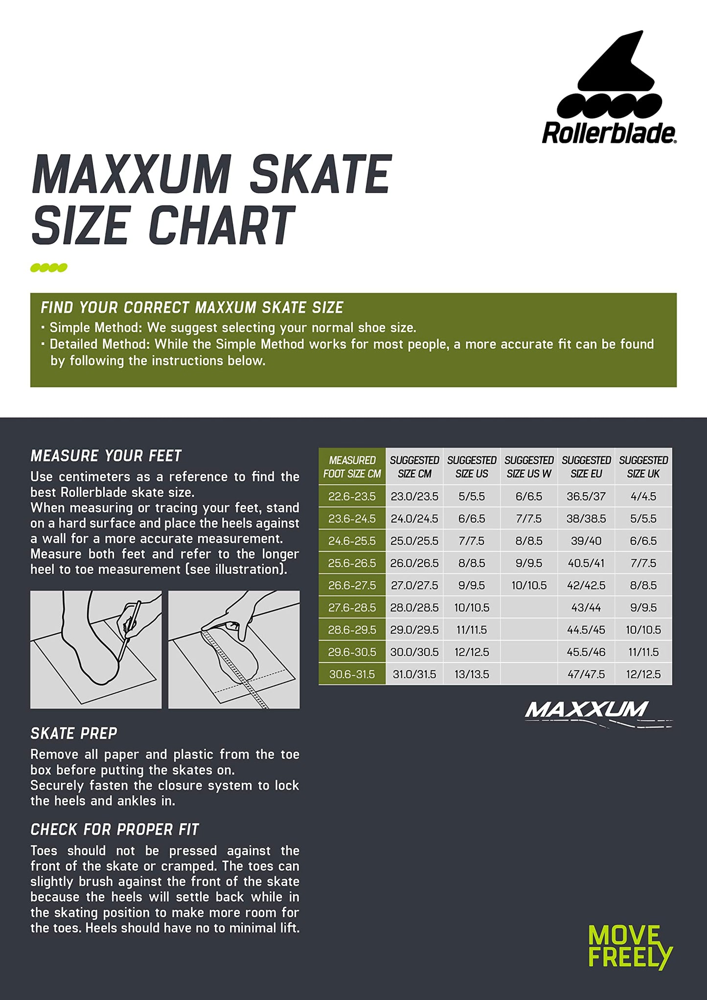 Rollerblade MAXXUM 125, Color: Black/Lime, Size: 10 (072206001A1-10)