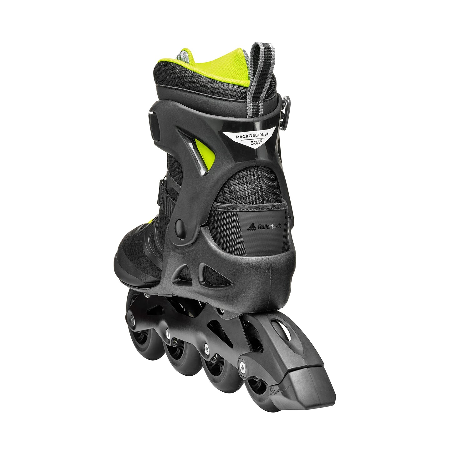 Rollerblade Macroblade 84 BOA, Adult Fitness Inline Skate, Black & Lime, Performance Inline Skates