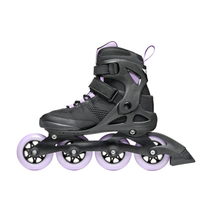 Rollerblade Macroblade 84 Women's Adult Fitness Inline Skate, Black & Lavender, Performance Inline Skates