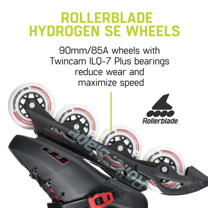 Rollerblade Maxxum Xt Skates, Color: Black/Red (07371500741)