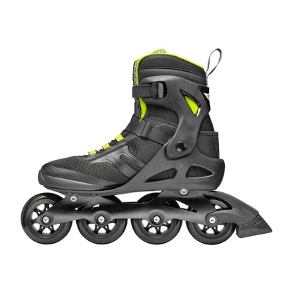 Rollerblade Macroblade 84 BOA, Adult Fitness Inline Skate, Black & Lime, Performance Inline Skates