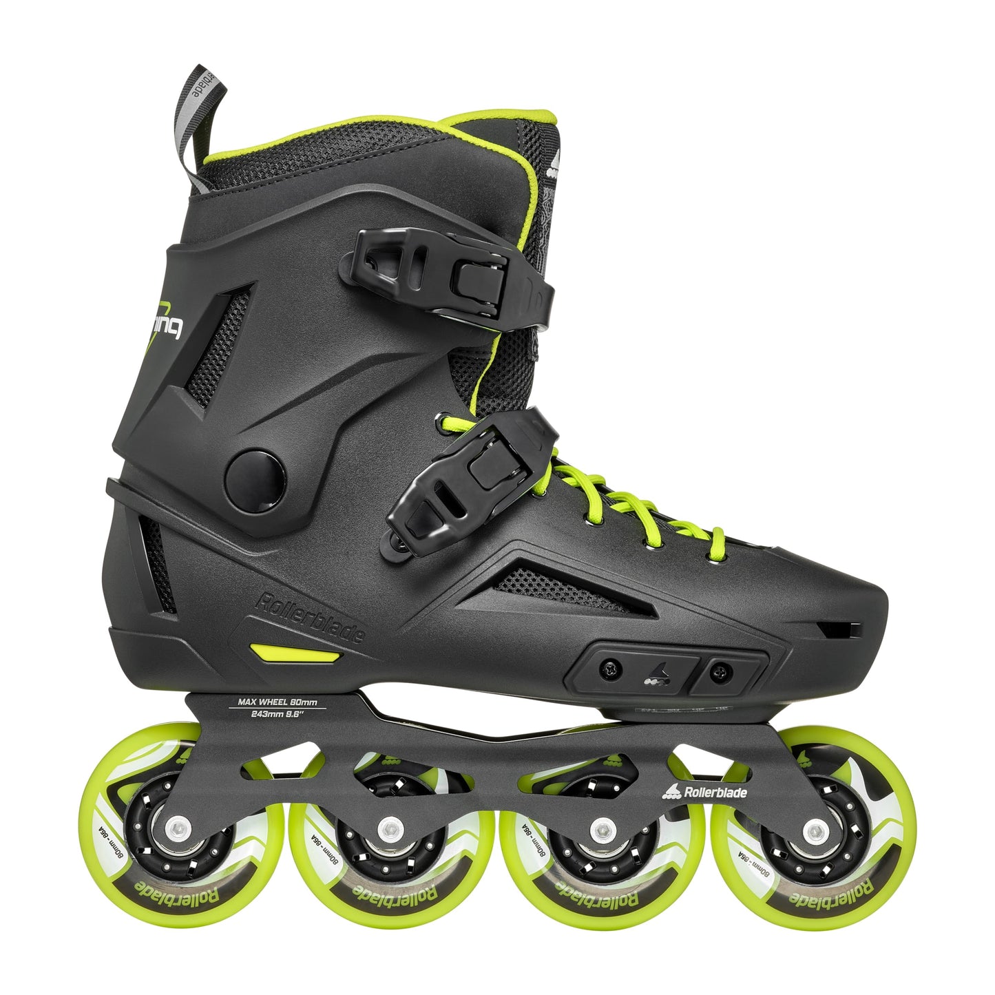 Rollerblade Lightning Men's Urban Inline Skate, Black and Lime