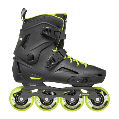 Rollerblade Lightning Men's Urban Inline Skate, Black and Lime